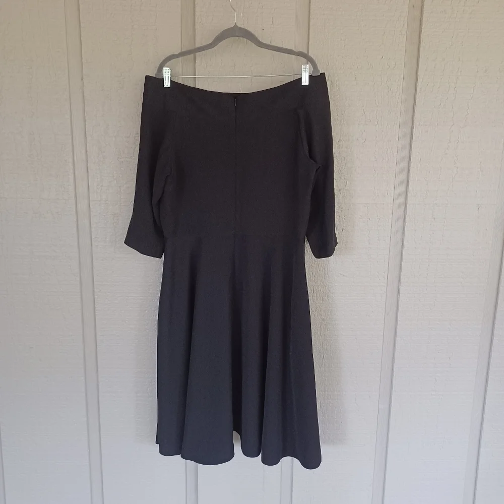 InLove By Marina Bulatkina Audrey Dress Plus Size 16 Women Black Pockets A line